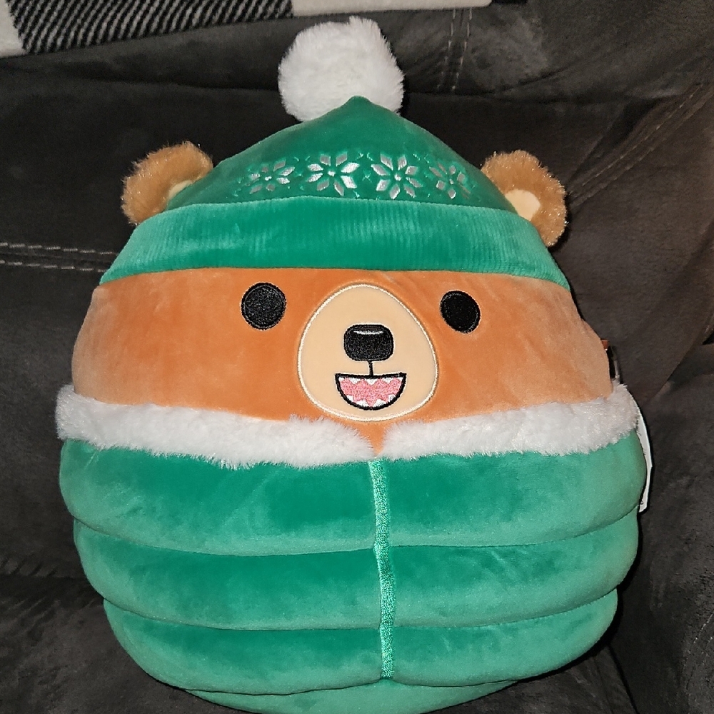 12" Stokely The Kodiak Bear Winter Christmas Squishmallow 2024